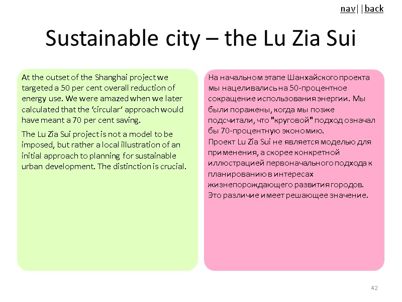 Sustainable city – the Lu Zia Sui At the outset of the Shanghai project